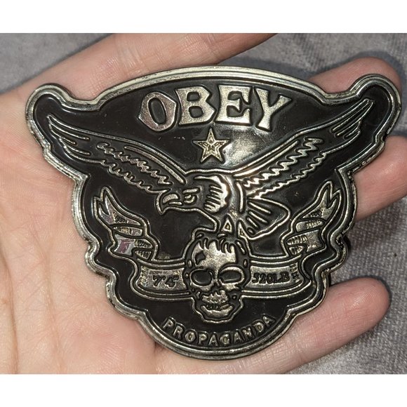Obey Other - Obey Posse Eagle Skull Belt Buckle
